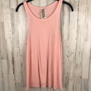 Free People Long Beach Light Pink Tank Large